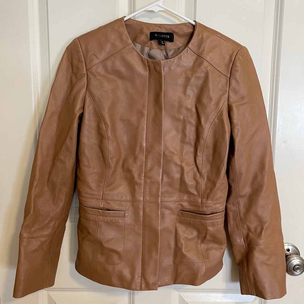 Talbots size 4 leather jacket